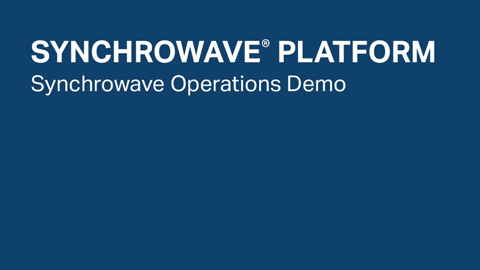 Synchrowave Platform: Synchrowave Operations Demo